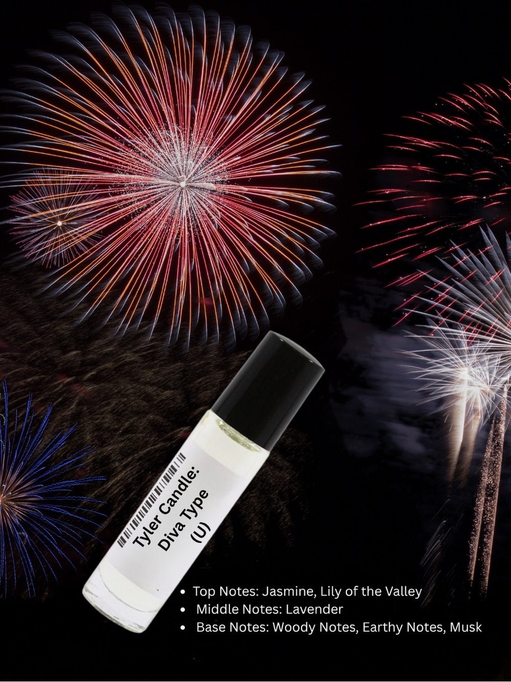 Tyler Candle: Diva Type (W) Rollerball Floral Fragrance
